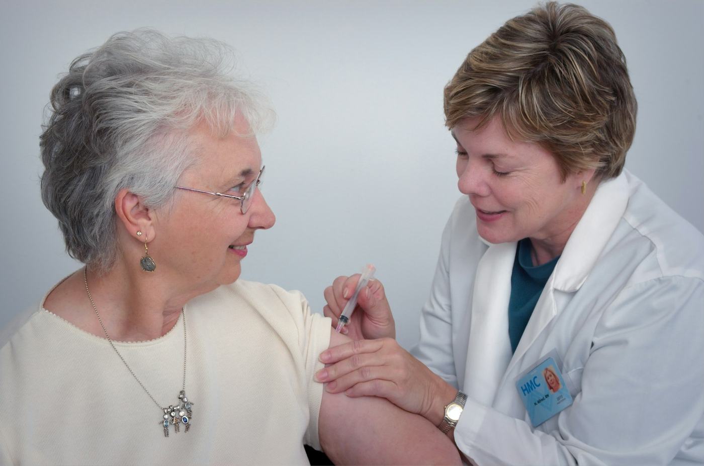 Healthcare professional with a patient